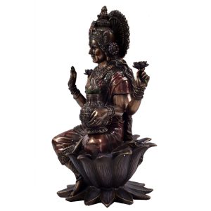 Brass Laxmi Sitting On Lotus