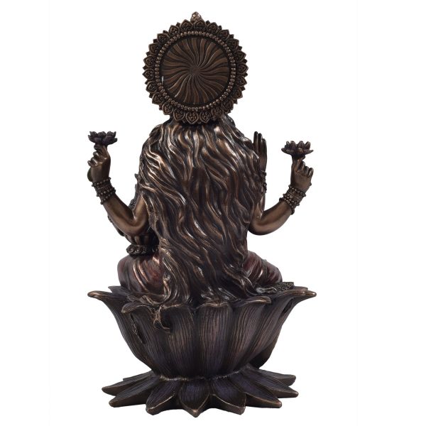 Metal Laxmi Sitting On Lotus