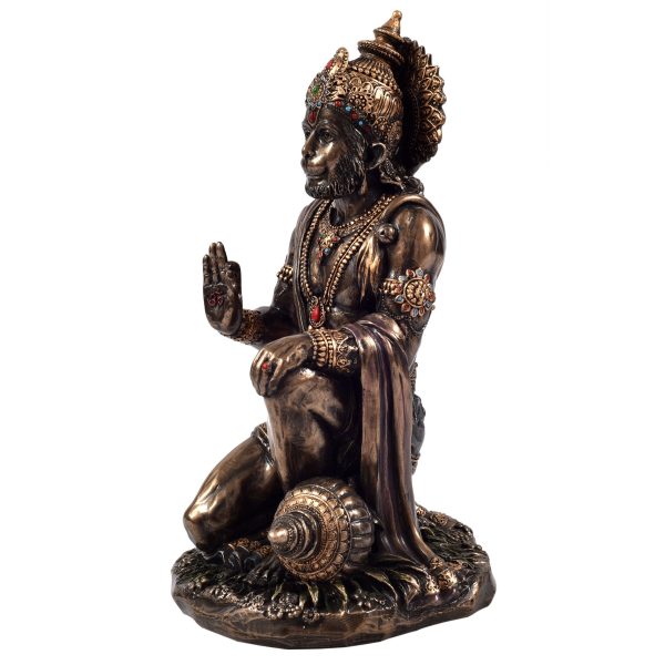 Bronze Hanuman Sitting Ashirwad