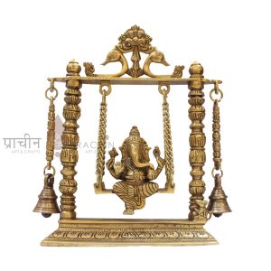 Brass Ganesha on Swing