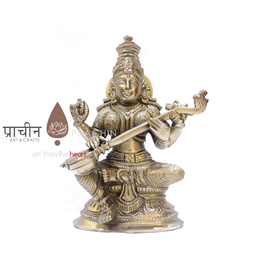 Bronze Saraswathi Sitting