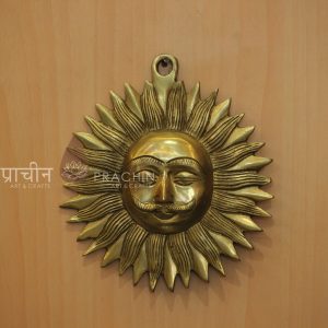 Brass Sun Face Symbol