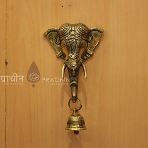 Brass Elephant Mask With Bell
