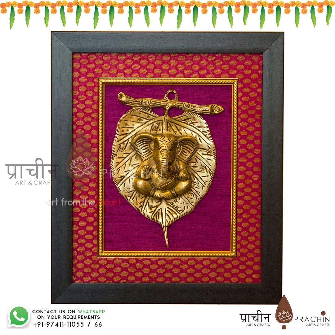 IMG_0490 Brass Ganesha Silk Frame