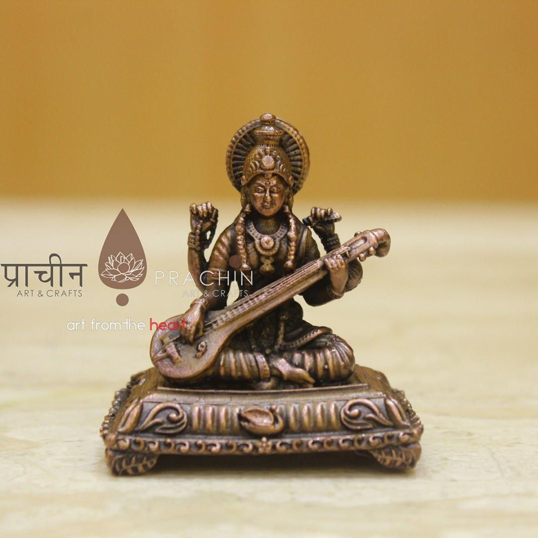 IMG_6655 Copper Saraswathi Statue