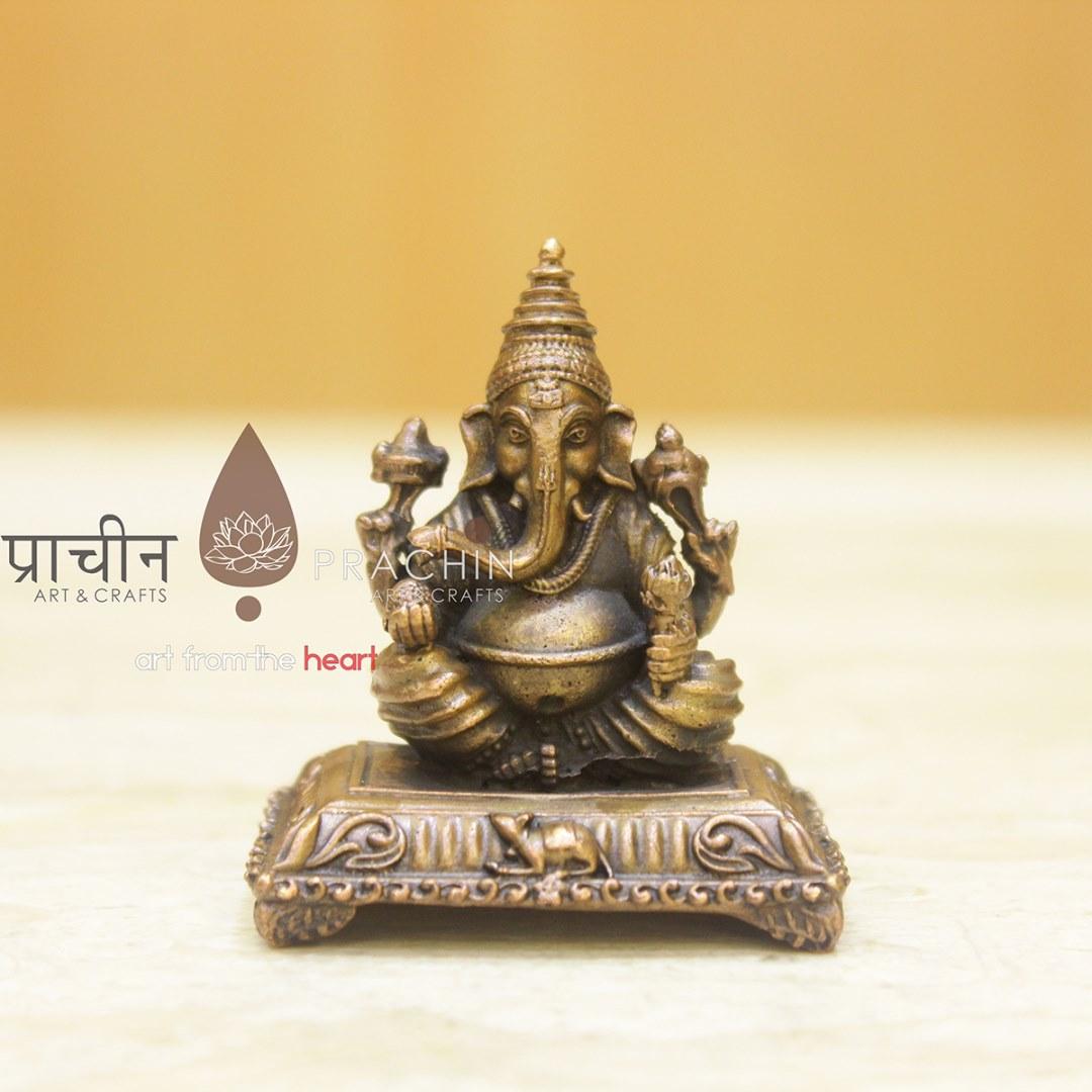 Copper Ganesha Idol