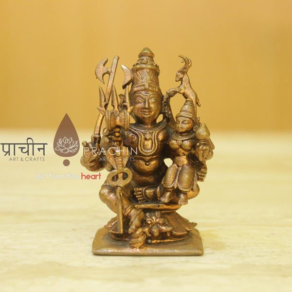 Copper Shiva Parvathi Idol