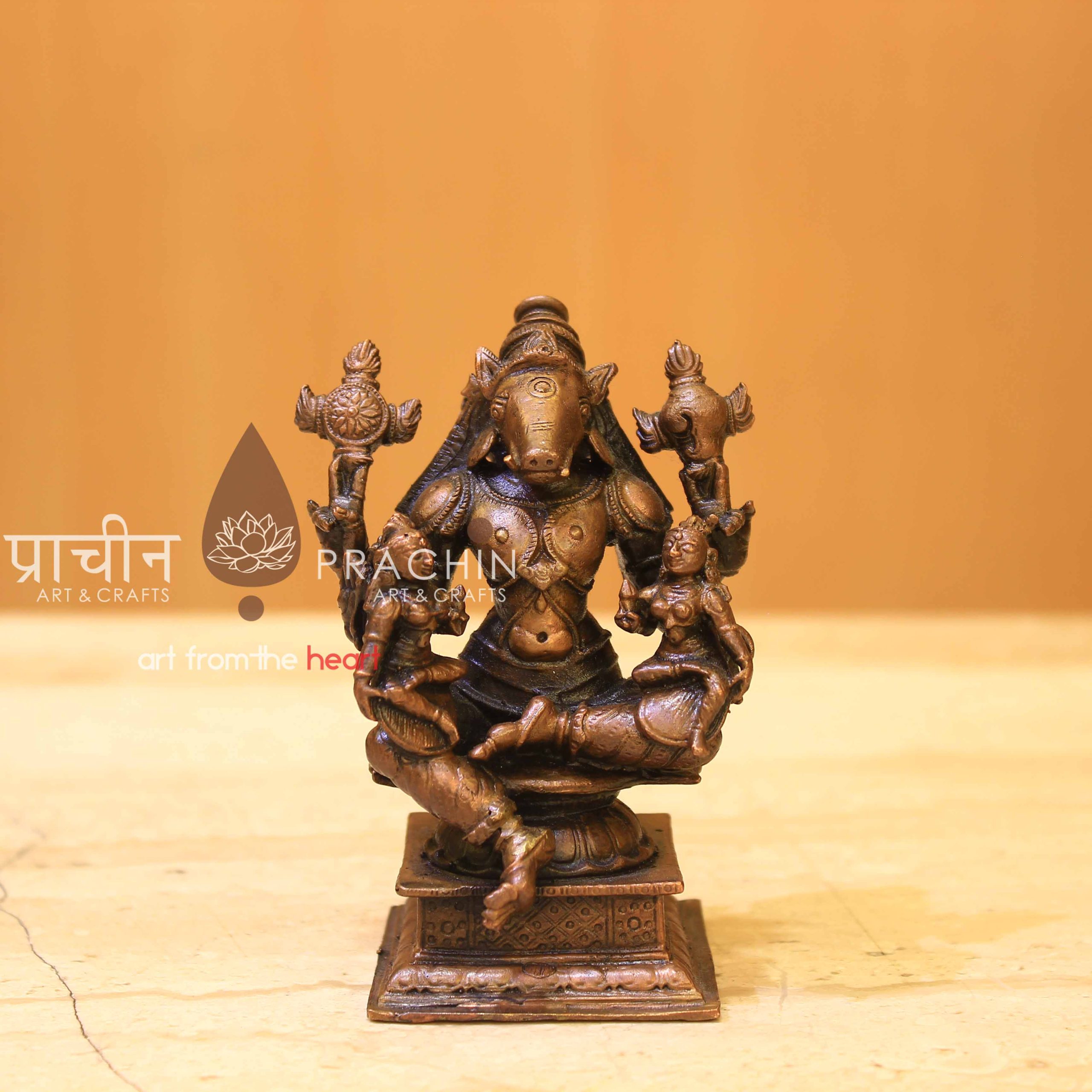 Varaha With Sridevi And Bhudevi